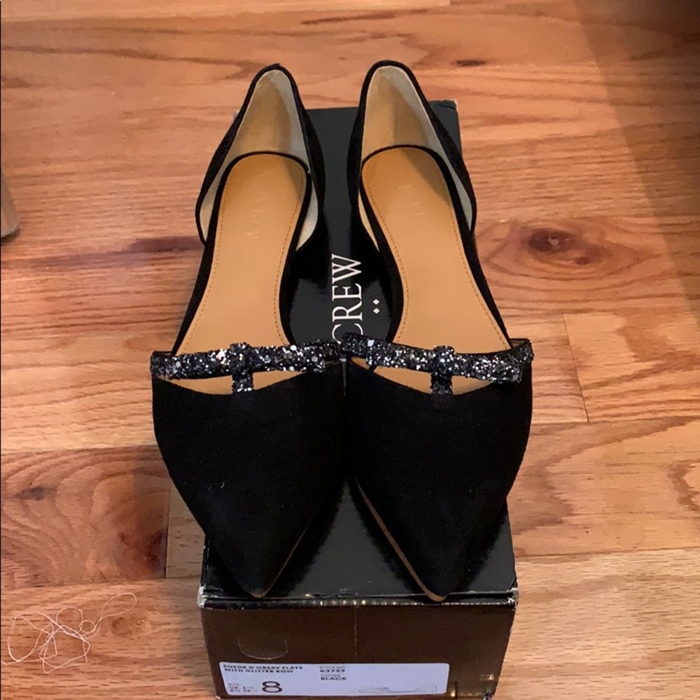 Jcrew suede D’Orsay flats